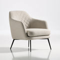 Fauteuil d'appoint aux lignes épurées, coloris beige
