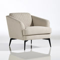 Fauteuil d'appoint aux lignes épurées, coloris beige