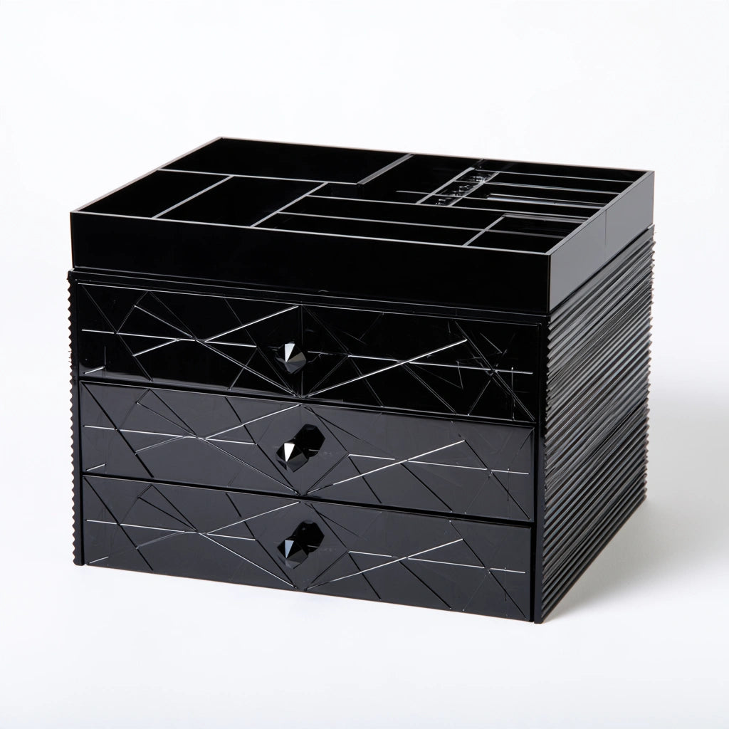 Organiseur de rangement aux lignes épurées, coloris noir