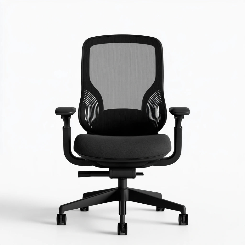 Fauteuil de bureau ergonomique aux lignes épurées, coloris noir