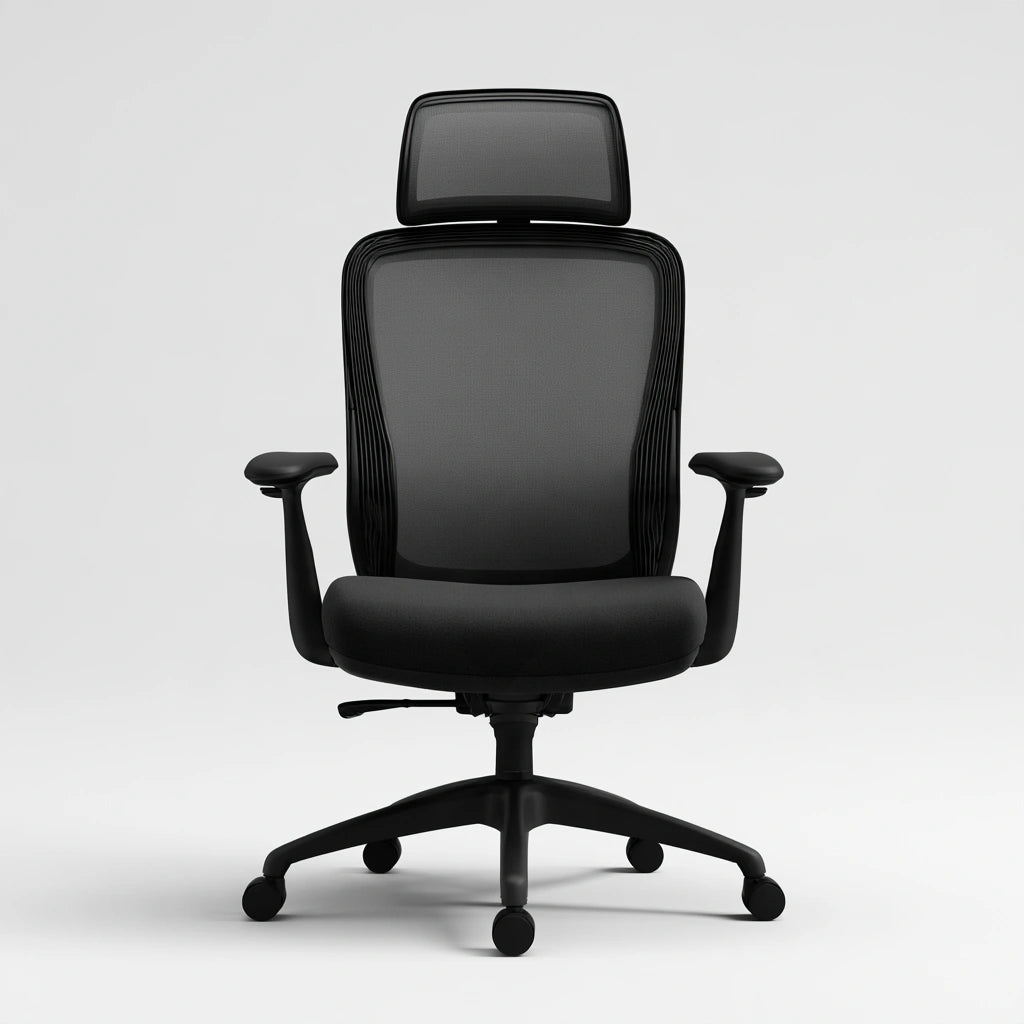 Fauteuil de bureau ergonomique aux lignes épurées, coloris noir