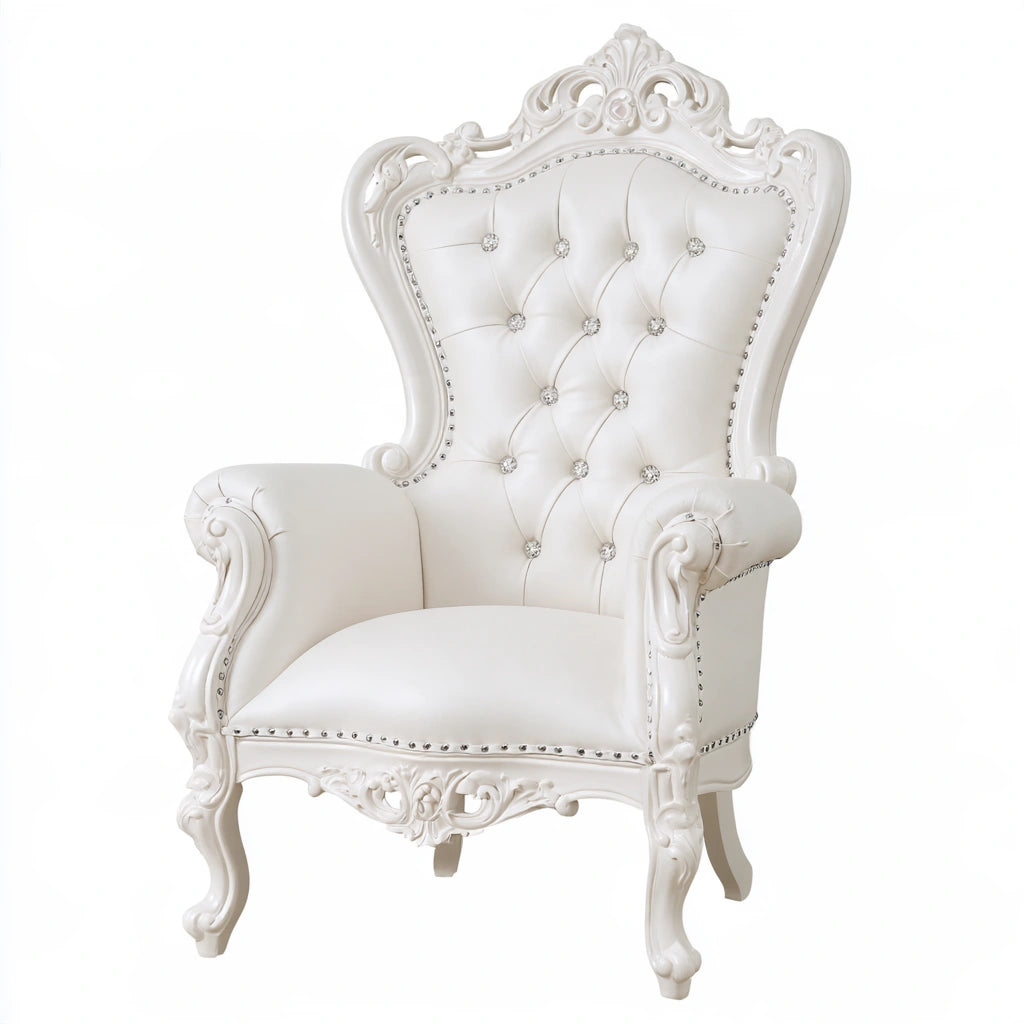 Fauteuil d'appoint aux lignes épurées, coloris blanc