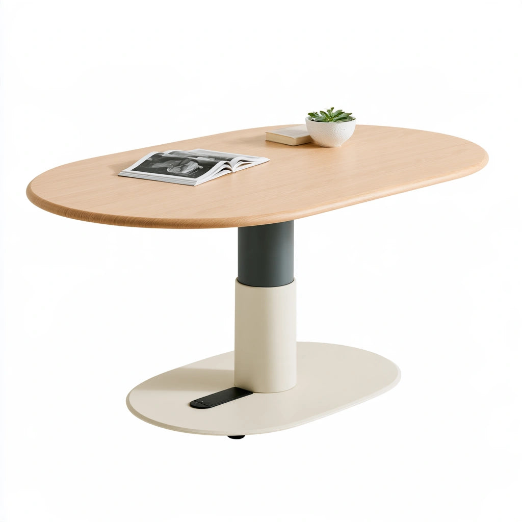 Table à manger en bois, coloris brun clair